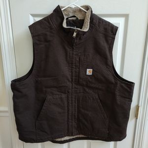 Carhartt  Sherpa Lined Vest Dark Brown Men's 2XL